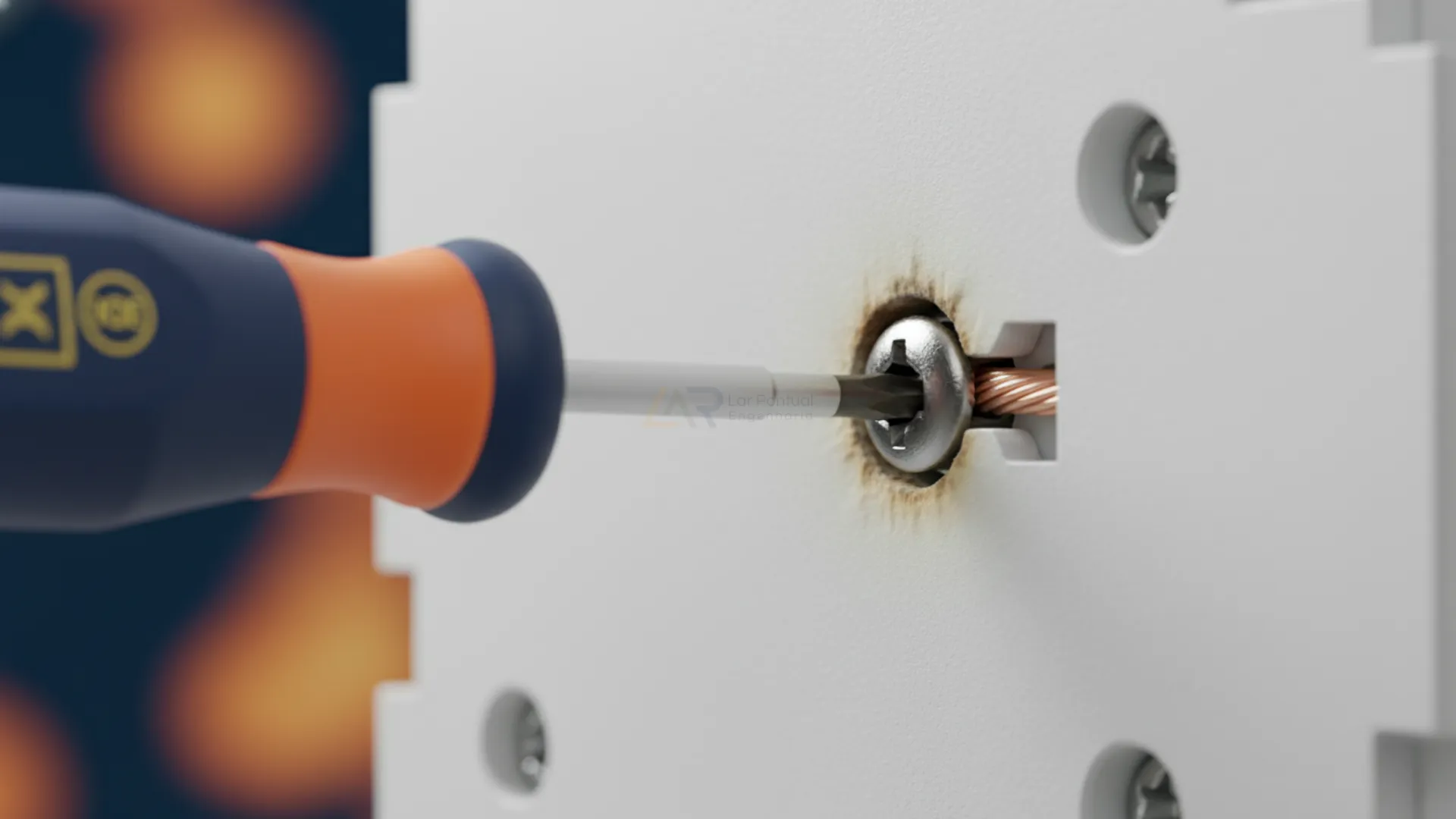 Aperto do Borne do Disjuntor