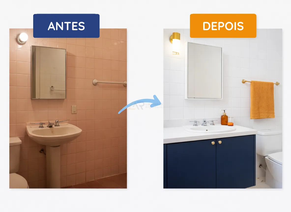 Antes e Depois Banheiro